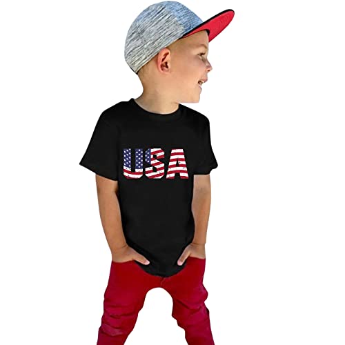 Toddler 4th of July Shirt Baby Boys American Flag T-Shirts Kids Girls Patriotic Tee Tops Blouse Independence Day Clothes
