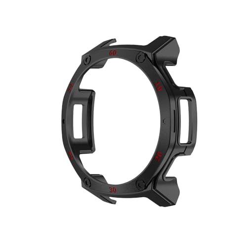 LUNBER-ARMOR�EFor Amazfit T-Rex 3 Pro 44mm �P�[�X �J�o�[ �n�[�h�P�[�X PC�f�� �ϏՌ� �Ռ��z�� �S�ʕی� �����ȒP ��ʕی�Ȃ� �t�B�����Ȃ� For �A�}�Y�t�B�b�g T-���b�N�X3 �p(�u���b�N���b�h)