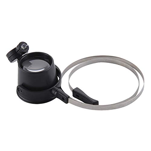 Werkzeuge 15x LED-Hands-Free-Augenlupe Reparaturbrille Lupe Stirnband ABS-Linse Metall Kompatibel mit Schmuck-Uhrmacher-Lupe Vergrößerungsglas