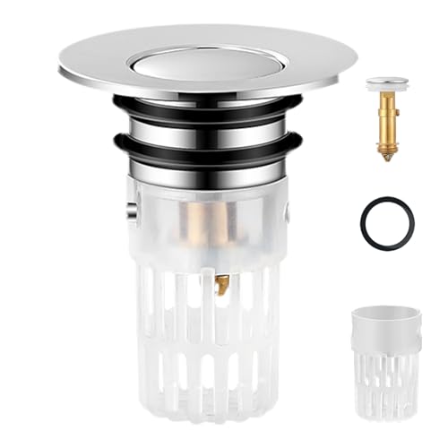 Filtro de drenaje desplegable para fregadero de baño, tapón tipo prensa para lavabo, atrapador de pelo, antiobstrucción, tapón de colador multifunción para lavabo de baño, cocina