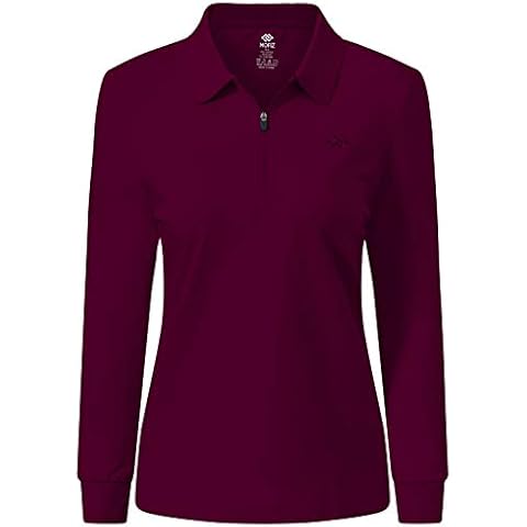 AjezMax Polo Manga Larga Mujer Vino Tinto XL Cover