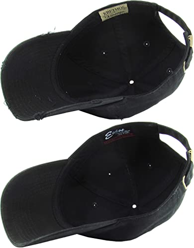 Kbethos Bundle Pack Original Classic Low Profile Vintage Distressed Cotton Hat Men Women Baseball Cap Dad Hat Adjustable Unconstructed Plain Cap #TOP6