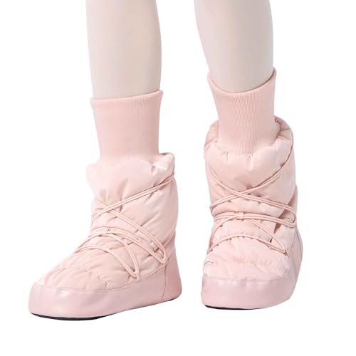 Daydance Fashion Shiny Teen Girls Women Ballet Warm up Booties Dance Shoes
