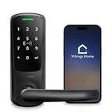 ULTRALOQ Latch 5 Built-in WiFi Smart Lock with NFC, 5-in-1 Keyless Entry Door Lock with Touch Digital Keypad, Smart Handle Lock, App Control, Black