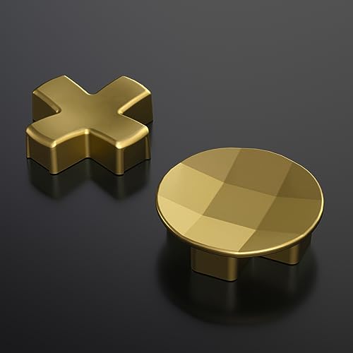 Image of eXtremeRate 2Pcs Metalic Hero Gold Magnetic Stainless Steel D-Pads, for Xbox Elite 1 /2 Controller, Replacement Parts Directional Pad Button Kits for Xbox One Elite & Xbox One Elite Series 2 Controller