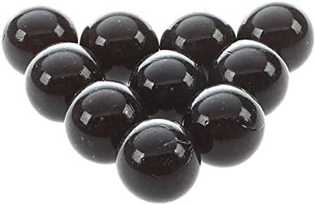 WsjiaboFux 10 Pcs Black Marbles 16mm Glass Marbles Knicker Glass Balls Decoration Color Nuggets Toy Marble Games Sports and Outdoor Play
