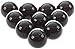 WsjiaboFux 10 Pcs Black Marbles 16mm Glass Marbles Knicker Glass Balls Decoration Color Nuggets Toy Marble Games Sports and Outdoor Play