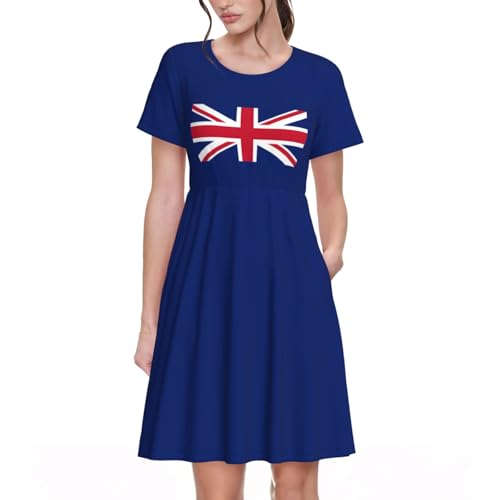 Robe femme drapeau britannique fluide contre la chaleur de l'été