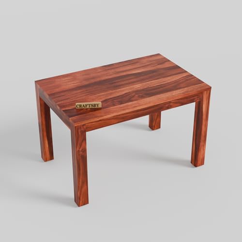 Image of 45 Inches Length Solid Sheesham Wood 4 Seater Dining Table Set | Four Seater Dinner Table with 4 High Chairs | Dinning Table Set 4 Seater for Living Room| Honey Finish