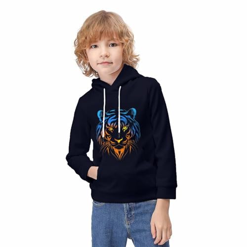 Pull Capuche Tigre pour Ados Sweat Confortable Cour de Récré