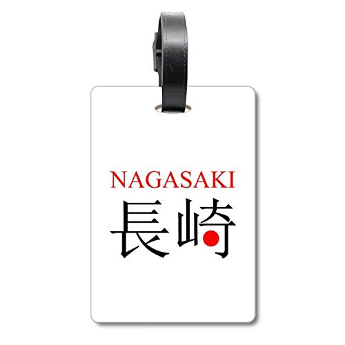 Étiquette de valise Nagasaki drapeau japonais contre le vol de bagage