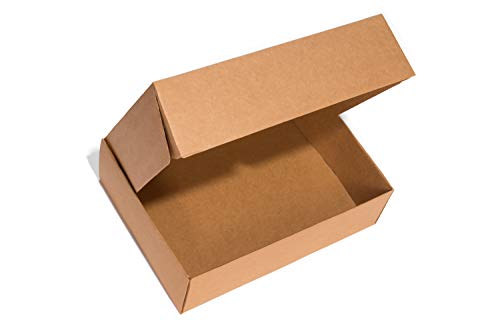 Pack 25 Cajas Carton Envios Automontables, Paquetes Regalo, Kraft, Packaging de 21x30x10cm Cover