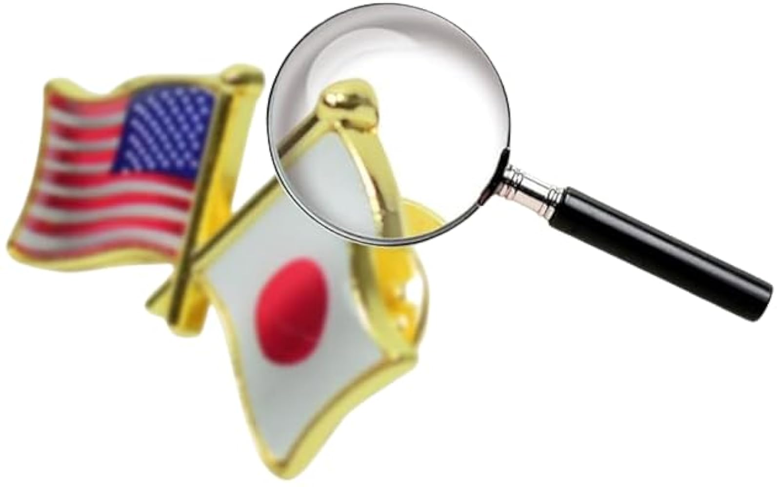 Amazon.co.jp: 国旗ピンバッジ ダブル国旗 友好バッジ 日本と40