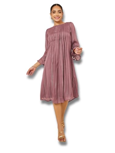 Image of Styli Women's Polyester Shift Midi (7007638127 Peach XL)