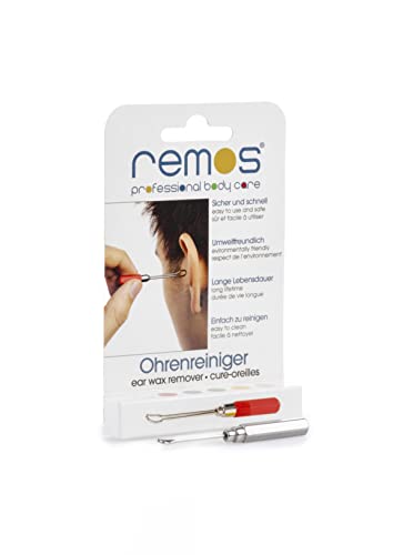 REMOS Ohrreiniger zum hygienischen Entfernen von Ohrenschmalz mit Edelstahlgriff