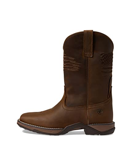 Image of Brown Square Toe Boots, Ariat Ladies Anthem Patriot