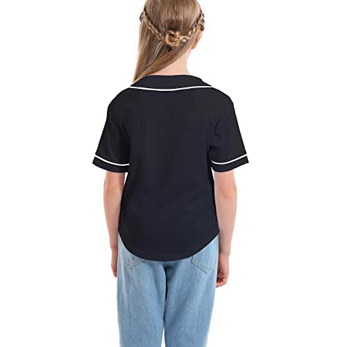 Mowbeat Boys Baseball Jersey Kids Short Sleeve Girls Hip Hop T Shirts Toddler Sport Button Down Jersey Shirt3