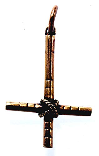 Kiss of Leather 24 - Cruz de satén, diseño de cruz de satén, color bronce