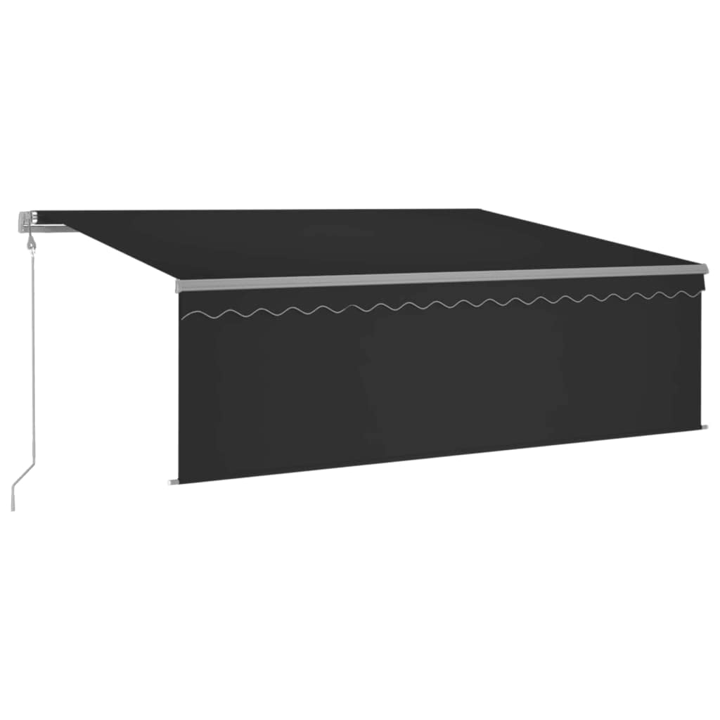 vidaXL Gelenkarmmarkise mit Jalousie, 4x3m, Anthrazit