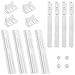 Reliapart Integrated Fridge Freezer Door Sliding Bracket Fixing Kit (4 Pack) Compatible for Whirlpool Bauknecht Ikea KitchenAid Amana Built In Appliances 331019131 Universal Mounting Rails