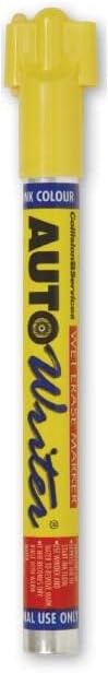 U.S. Chemical & Plastics AUTOWRITER Auto Writer PENS YELLOW (USC-37003) - 3 Pens 3 Count (Pack of 1)