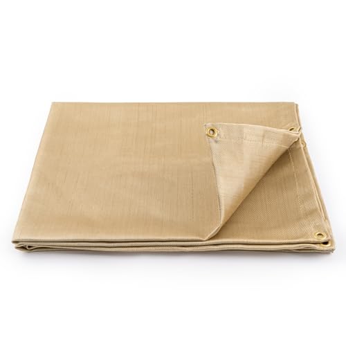 Image of YESWELDER Heavy Duty Fiberglass Welding Blanket,2 Pack 4 x 6ft Fireproof Insulation Blanket,1 /3 inch(8mm) Thickened Weld Cover with Grommets,Thermal Resistant Insulation Welding Curtain Mat Grill