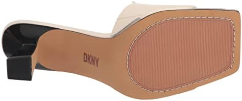 DKNY Women's Block Heel Square Toe Kailyn-Sandal Mule Heeled, Egg NOG, 9 | Image 3