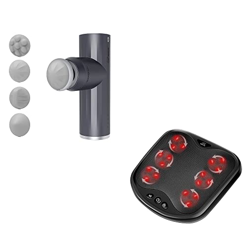 Snailax Shiatsu Foot Massager with Heat- Washable Cover Kneading Foot & Back Massager, Snailax Mini Massage Gun