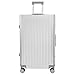 Sindermore 28-inch Aluminum Checked Suitcase: Silver - Full Metal Shell - Crush-Resistant & Burst-Proof, TSA Lock & Spinner Wheels for Business Travel - Men Women