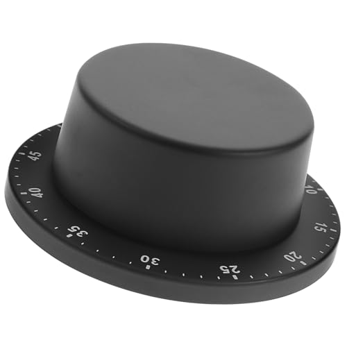 MUELODSIC Temporizador Mecánico de Cocina de Acero Inoxidable con Alarma y Imán para Frigorífico Reloj Recordatorio Negro Fácil de Usar y Resistente