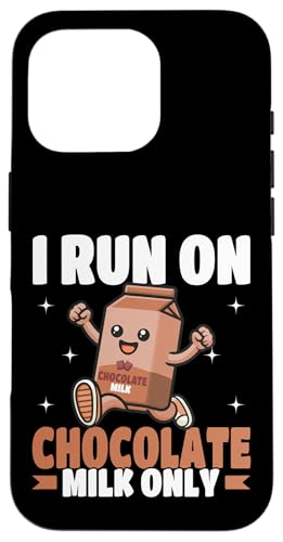 チョコレート ミルク カワイイ I Run On チョコレート ミルク スマホケース iPhone 16 Pro 用