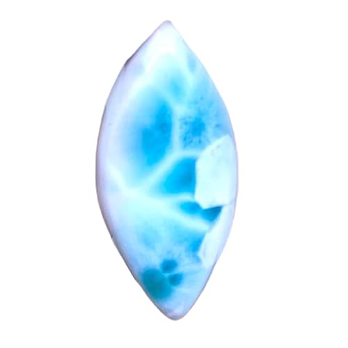 Larimar marquise naturelle 33x15x6mm cabochon pierre bleue pour bague et collier DIY