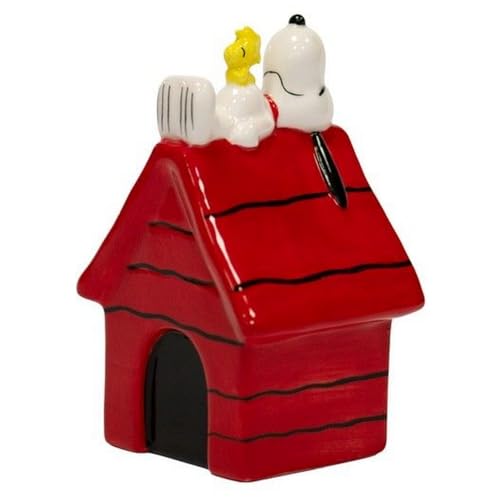 BLOGO Figurine de Collection Peanuts Snoopy, allongé sur sa Niche (12cm)