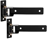 Heavy Duty Gate Hinges 900 Lbs Capacity - 13' Bolt-On or Weld-On Hinges with Built-in Ball Bearings, 180° One-Way Open for Wooden/Metal Gates, Fence, Barn,Garden Gates, Sheds (Patent Pending)