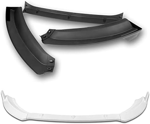 5pcs Combo Front Bumper Body Kit Lip + Side Skirt Extensions Diffuser Compatible with 2014-2019 Ford Fiesta 2015 2016 2017 2018 (Painted White)