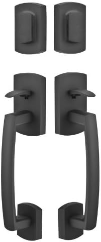 Emtek Grip Handleset 455727MB Emtek 455727 Ridgemont - Juego de maniquí rústico y moderno de bronce