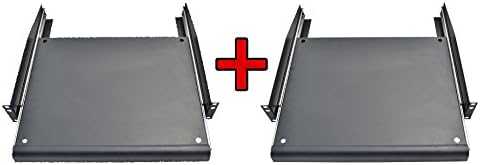 Sysracks Pack 2 PCS X 2U Rack Mount Adjustable Pull-Out Sliding Keyboard Mouse Shelf Tray