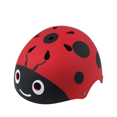 Casque de skateboard rouge réglable et protections roller enfant