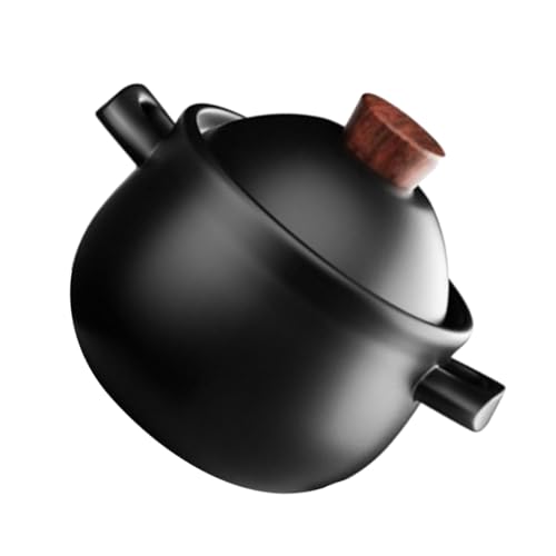 IMIKEYA Cazuela para Cocina Doméstica Olla para Guisos de Resistente Altas Temperaturas para Estufa de Gas y Cocción de Sopas y Arroz Saludable