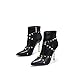 Cape Robbin Ines Sexy Stiletto Sculpted High Heels Booties for Women, Pointed Toe Ankle Booties with Gold Studs - Black Size 10