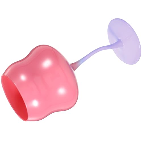 TOYANDONA Verre à Vin Rose en Verre Créatif Pied Torsadé 1 Pièce Coupe à Cocktail et Vin Mousseux Réutilisable Design Élégant pour Fêtes Bar et Usage Domestique