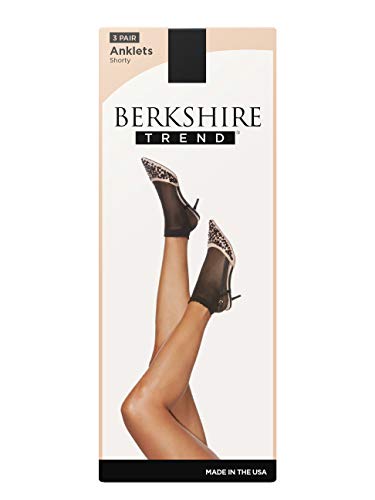 Berkshire Women's Plus Size Shorty Anklet - 3 Pack, Black, Plus Size