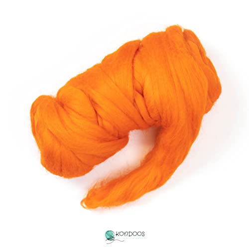 Kondoos Coloured 225 gram Natural Wool roving Tops, Best Wool for Needle Felting Wet Felting, handcrafts - Image 2