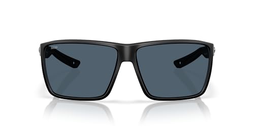 Costa Man Sunglasses Matte Black Frame, Gray Lenses, 64MM