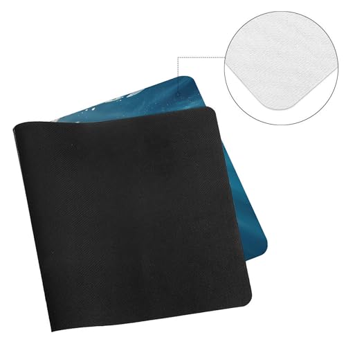 Image of Dolphin Animal Ocean Extended Gaming Mouse Pad, with Stitched Edges Large Mouse Pad Desk Protector, Rubber Base Mousepad Keyboard Mouses Mat for Work Game Office Home 32 inchX16 inch,E316
