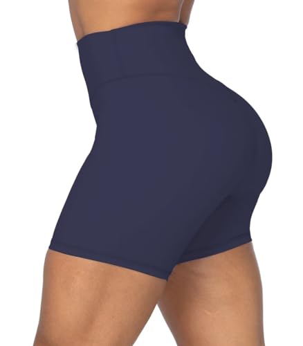 Image of Sunzel Women's No Front Seam High Waisted Biker Shorts for Yoga Workout | 5-inch inseam, high waisted, smooth no front seam, buttery soft, compression fit, close fit, for yoga and workouts