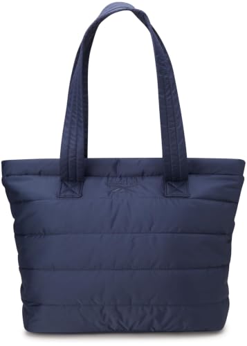 Image of Reebok Womens Tote Bag - Lightweight Carry On Puffer Quilted Tote Bag for Travel Work Travel and Daily Essentials