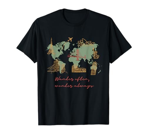 Viajeros de los monumentos icónicos del mundo Camiseta