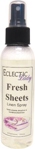 Fresh Sheets Linen Spray (Double Strength), 2 ounces - Eclectic Lady Sheet and Linen Spray - No Artificial Colors, Parabens, or Preservatives - Long-Lasting Scent for Bed, Fabric & Pillow