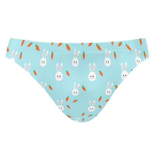Men's Swim Briefs Happy Easter Cute Bunny Rabbit Swimsuit Beach Swimwear Bikini M B0405051